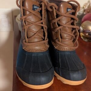 Sperry Kids' Brown and Navy Boots Sz 12